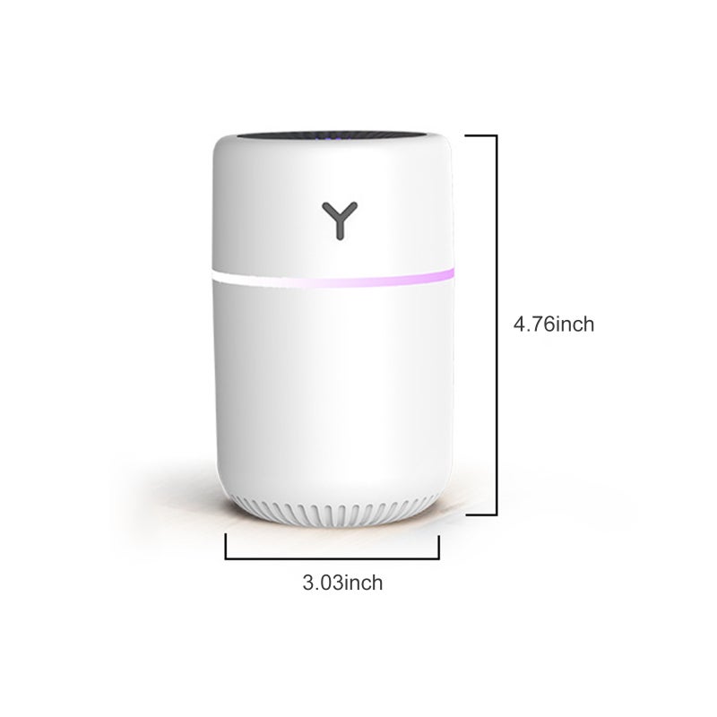 EHOME 260ml Colorful Mist Humidifier White 12.5cm - Image 2