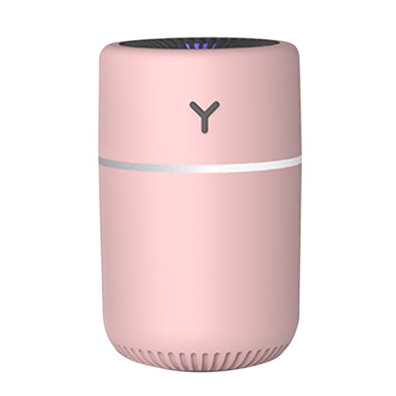 EHOME 260ml Colorful Mist Humidifier Pink 12.5cm - Image 1