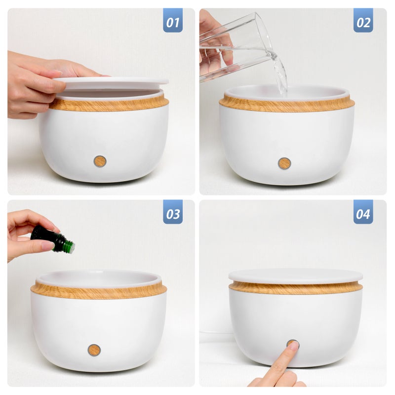 EHOME - Wireless Oil Diffuser Air Humidifier White 18.6cm - Image 1