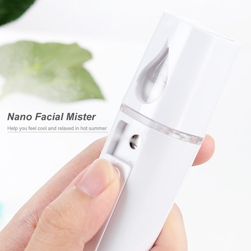 EHOME 20ml Portable Nano Facial Mister Face Humidifier White 15.5cm - Image 2