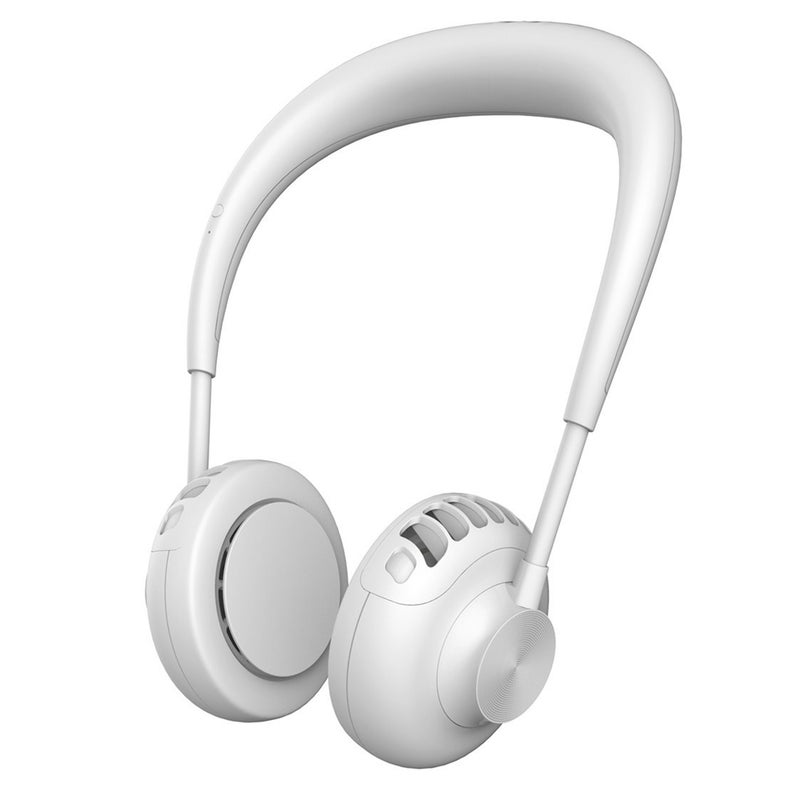 إيهوم مروحة توضع حول الرقبة قابلة للتعديل بزاوية 360 درجة مع رأس هواء ثنائي أبيض 20سم - Image 1