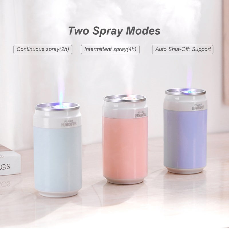EHOME 200ml Mist Humidifier Diffuser With Colorful Light Grey 12.4cm - Image 2