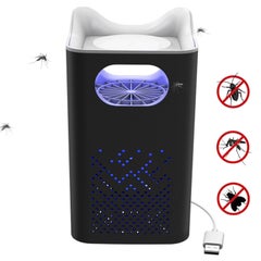 Wall-mounted Electronic LED Light Pest Mosquito Killer Lamp Black 20.5cm