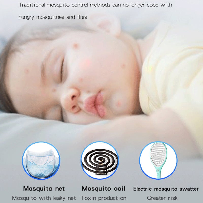 EHOME - Wall-mounted Electronic LED Light Pest Mosquito Killer Lamp Black 20.5cm - Image 1