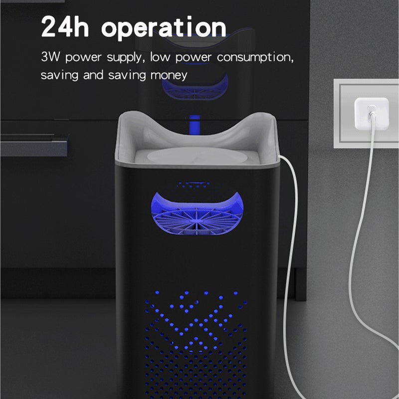 EHOME - Wall-mounted Electronic LED Light Pest Mosquito Killer Lamp Black 20.5cm - Image 1