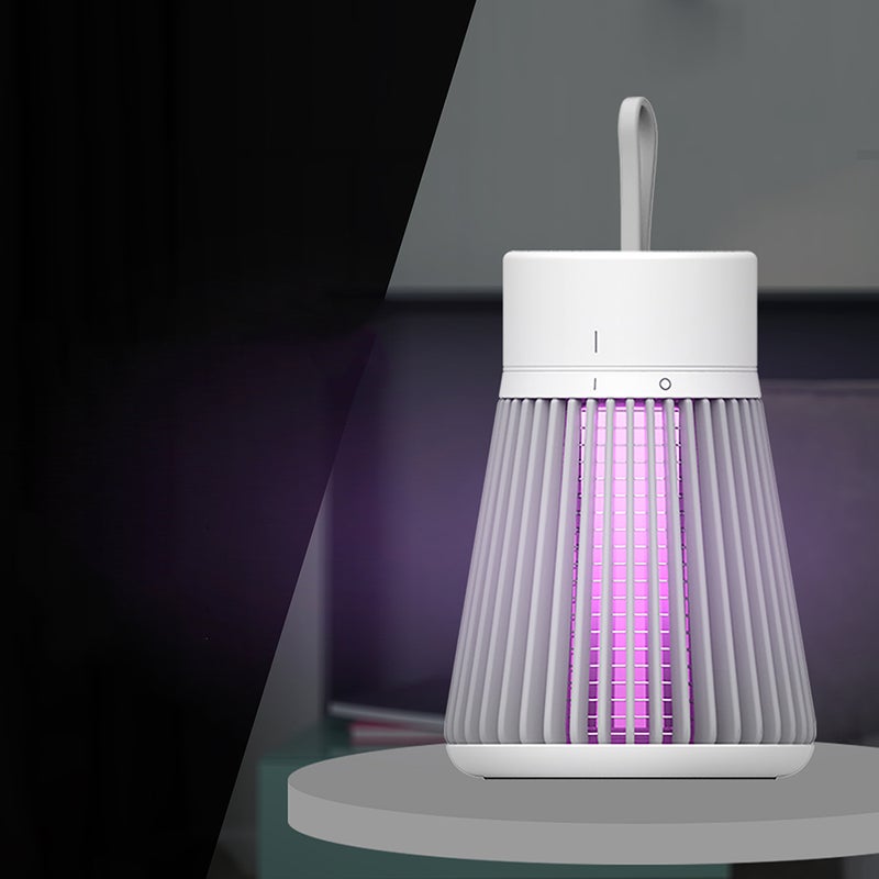 إيهوم مصباح كهربائي محمول قاتل للبعوض بالأشعة فوق البنفسجية وتقنية الصعق الكهربائي أبيض 14.2سم - Image 3