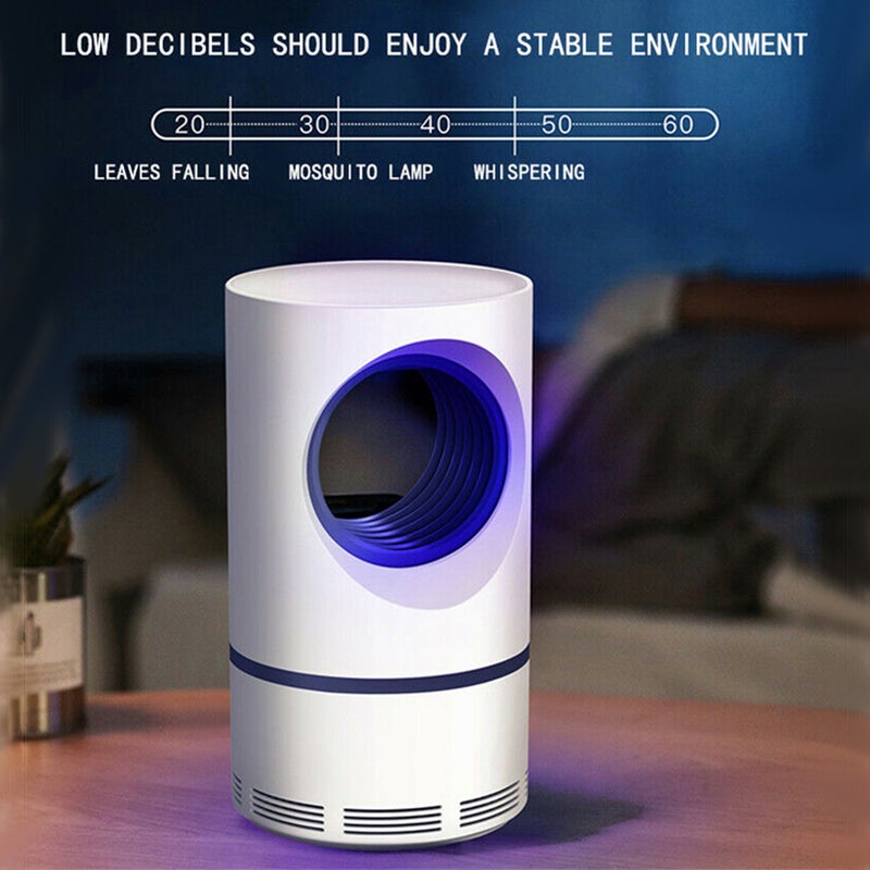 إيهوم مصباح قاتل بعوض LED بالأشعة فوق البنفسجية مزود بمنفذ USB للأماكن الداخلية أبيض 18سم - Image 3