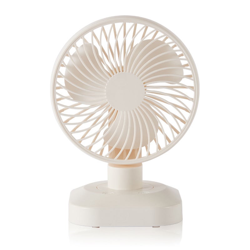 EHOME 120° Adjustment Portable Mini 3-Speeds Low Noise Personal Desk Table Fan White 21cm  - Image 1