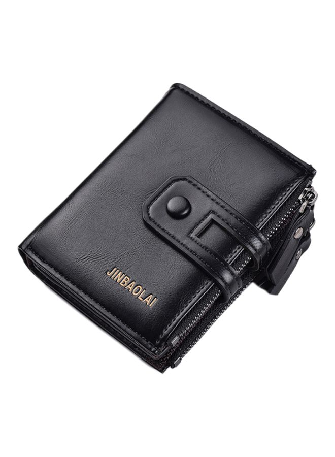 Beauenty Zippered Leather Mens Wallet Black  - Image 1