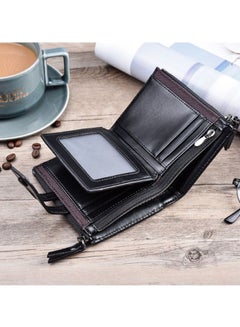 Beauenty Zippered Leather Mens Wallet Black  - Image 3