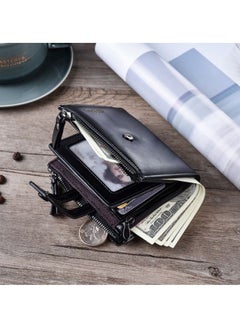 Beauenty Zippered Leather Mens Wallet Black  - Image 4
