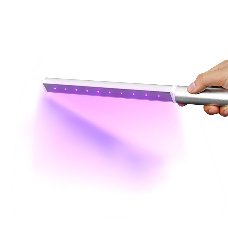 إيهوم مصباح LED بإضاءة أشعة فوق بنفسجية قابل للشحن مع مؤقت 5 و15و30 دقيقة فضي 44سم - Image 1