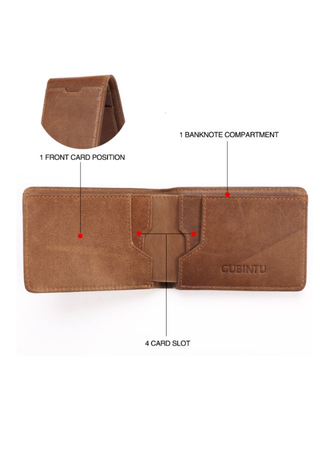 Beauenty - Men's Bi-Fold Leather Wallet Coffee - Image 1