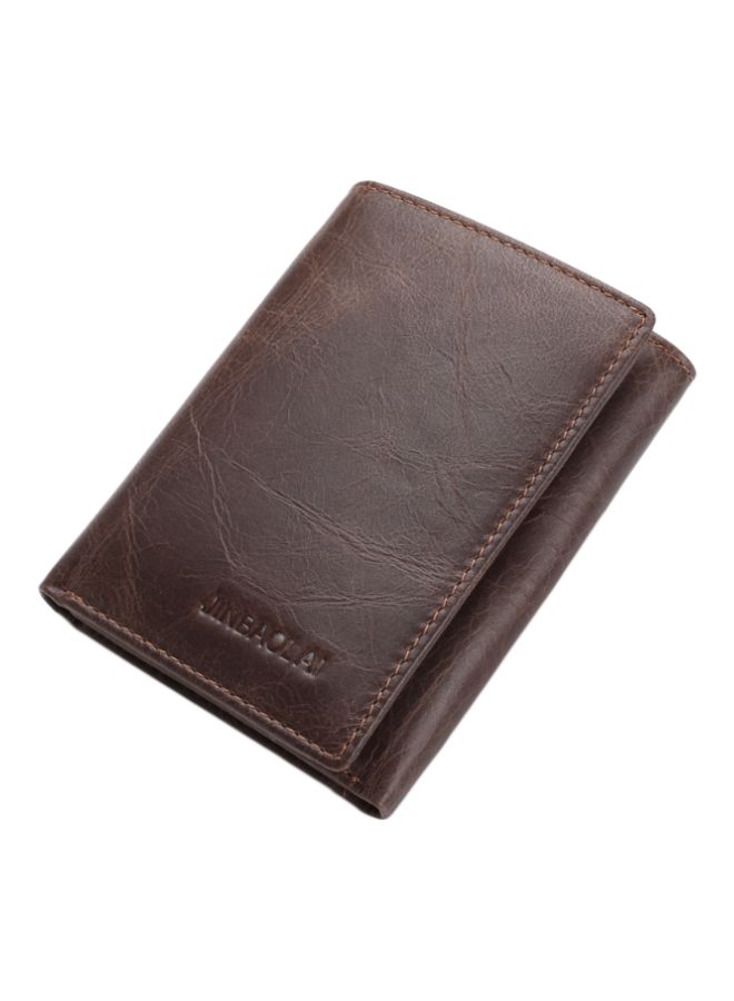 Beauenty Men's Tri-Fold Leather Wallet Deep Coffee  - Image 1
