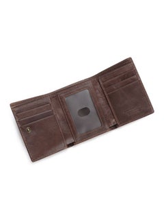 Beauenty Men's Tri-Fold Leather Wallet Deep Coffee  - Image 4