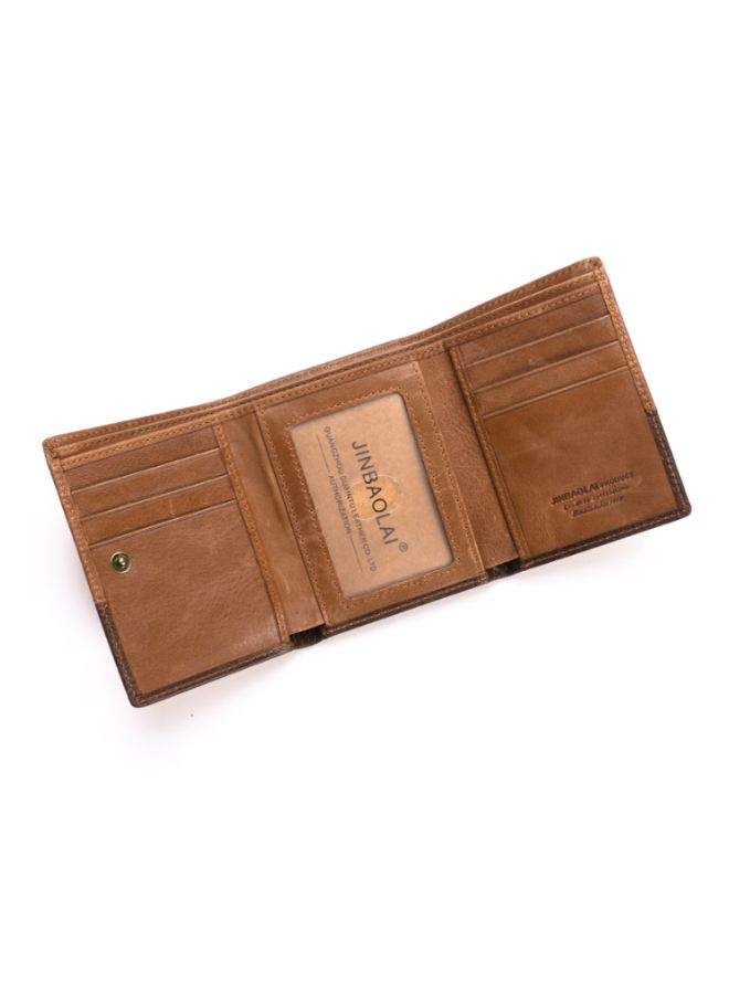 بيوينتي محفظة رجالي بتصميم ثلاثي الطيات بني - Image 3