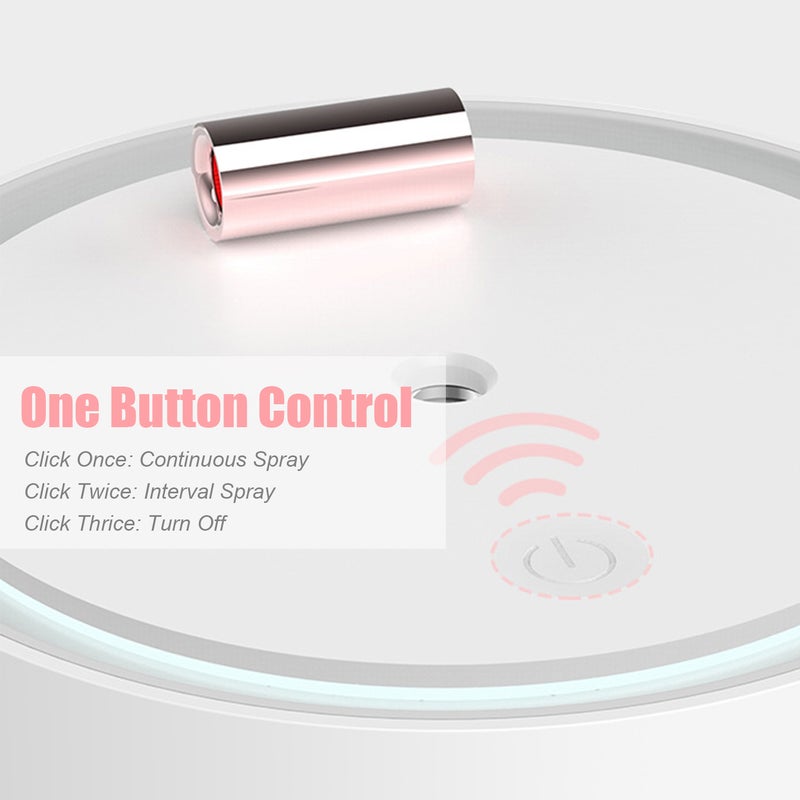 إيهوم جهاز ترطيب الهواء للمكتب يعمل بالموجات فوق الصوتية ويتم شحنه عبر منفذ USB ويمتاز بسعة 400 مل لإطلاق رذاذ منعش مع إضاءة ملونة أبيض - Image 3