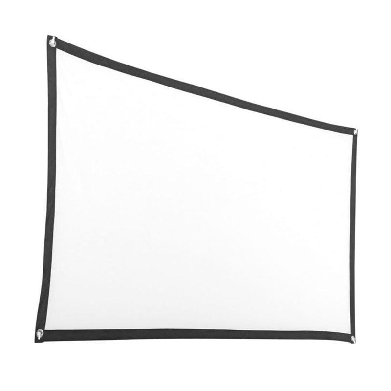 EHOME Large Size High Screen Resolution Velvet Matte Family Cinema Projector Curtain With Aluminium Alloy Rim White 30cm - Image 1