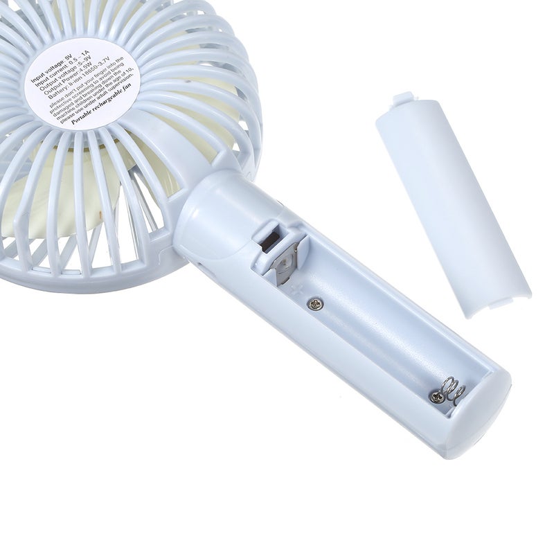 إيهوم مروحة مكتب USB صغيرة بـ 3 مستويات ضبط وقاعدة بحامل أبيض 21.8سم - Image 2