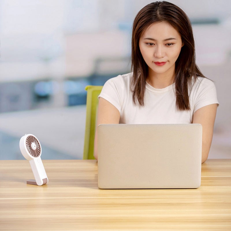 إيهوم مروحة قياس ميني مناسبة للمكتب بشكل أرنب لطيف مزودة بثلاثة مسننات داخلية وبضوء ملون، وتتميز بأنها قابلة للتعديل ومحمولة باليد ومزودة بمنفذ USB أخضر غامق 18.1سم - Image 2