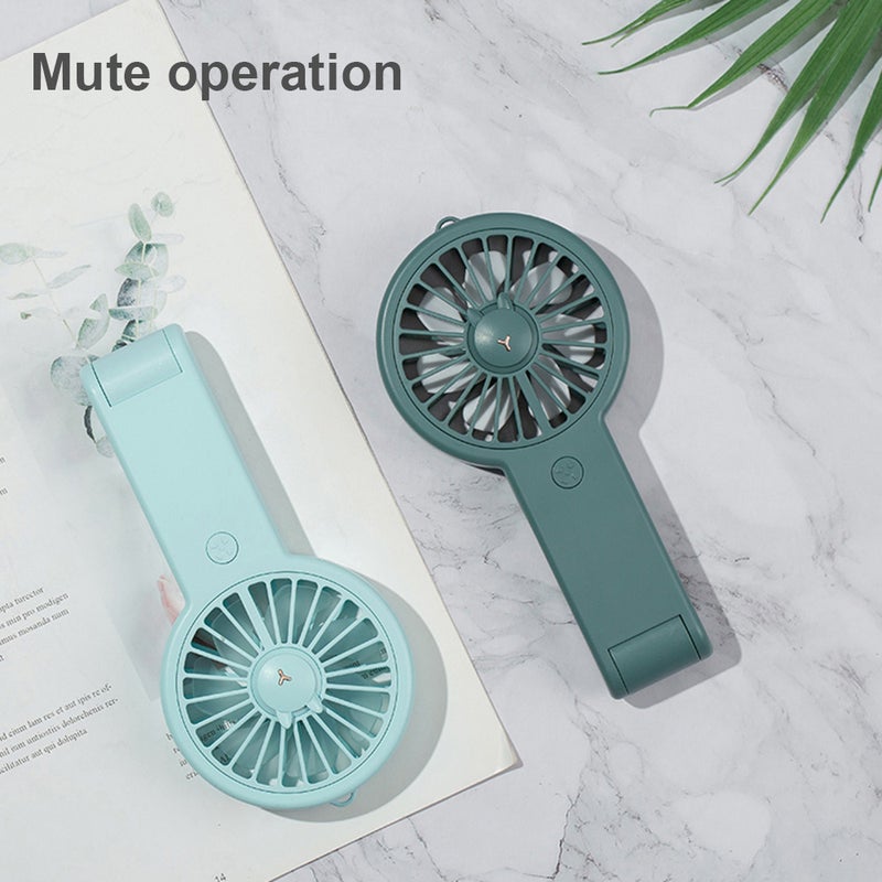 إيهوم مروحة قياس ميني مناسبة للمكتب بشكل أرنب لطيف مزودة بثلاثة مسننات داخلية وبضوء ملون، وتتميز بأنها قابلة للتعديل ومحمولة باليد ومزودة بمنفذ USB أخضر غامق 18.1سم - Image 3