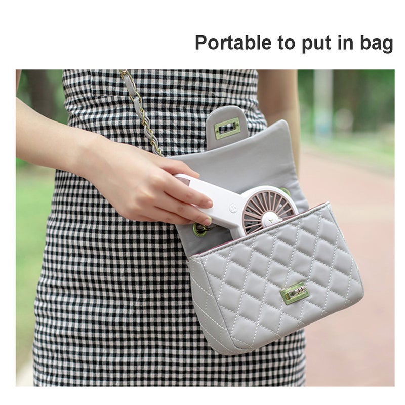 إيهوم مروحة قياس ميني مناسبة للمكتب بشكل أرنب لطيف مزودة بثلاثة مسننات داخلية وبضوء ملون، وتتميز بأنها قابلة للتعديل ومحمولة باليد ومزودة بمنفذ USB أزرق 18.1سم - Image 3