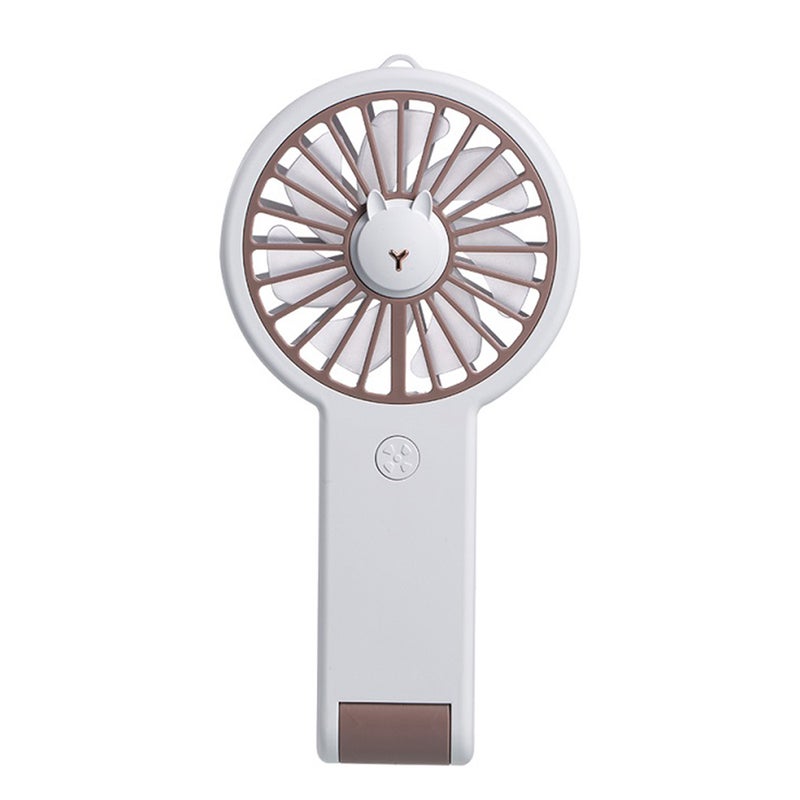 إيهوم مروحة قياس ميني مناسبة للمكتب بشكل أرنب لطيف مزودة بثلاثة مسننات داخلية وبضوء ملون، وتتميز بأنها قابلة للتعديل ومحمولة باليد ومزودة بمنفذ USB أبيض 18.1سم - Image 1