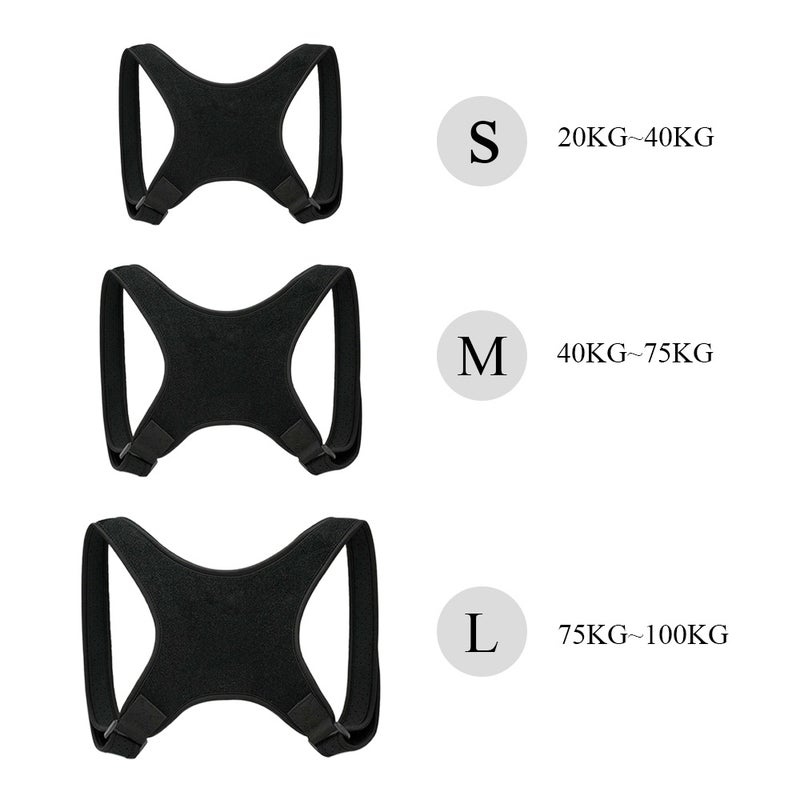 Posture Corrector Women Men Adjustable Shoulder Brace Back Support Strap Belt 18cm - v1606992356/N42649304A_2