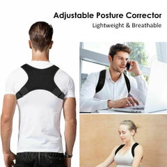 EHOME Posture Corrector Women Men Adjustable Shoulder Brace Back Support Strap Belt  - Image 3