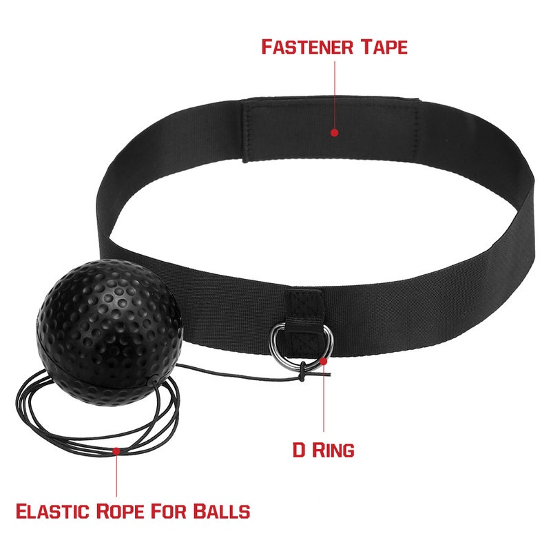 EHOME Boxing Reflex Ball Set 3 Level Punching Training Balls with Nylon Sport Headband 20cm  - Image 3