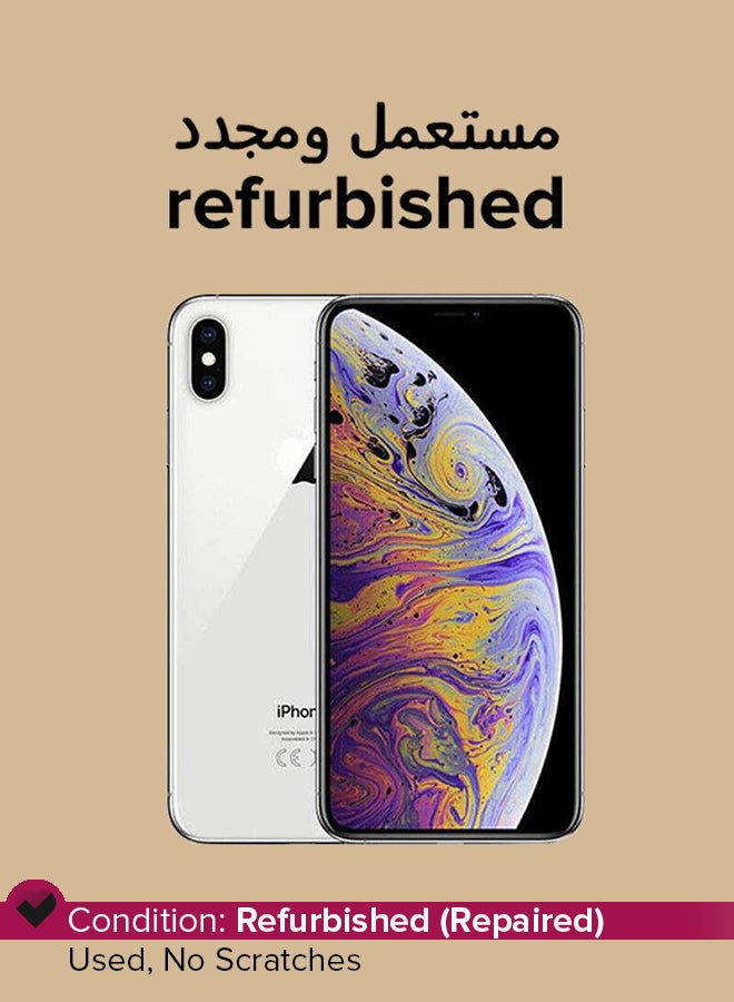 أبل مستعمل ومجدد هاتف آيفون XS مع تطبيق فيس تايم بلون فضي بذاكرة روم 256 جيجابايت ويدعم تقنية 4G LTE  - Image 1