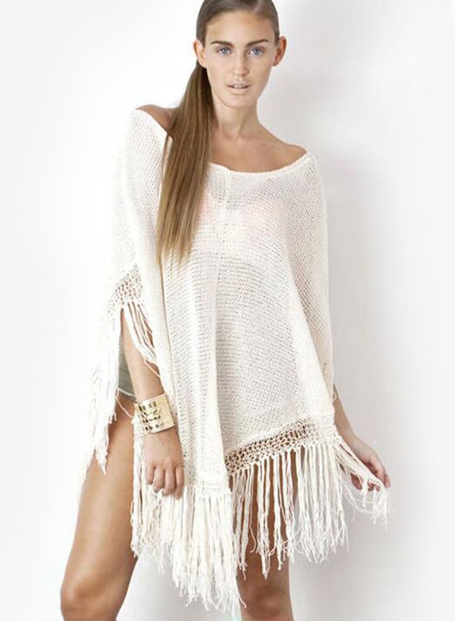 QiaoKai Lace Detail Cover Up White  - Image 1