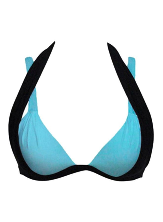 QiaoKai 2-Piece Backless Bikini Set Blue/Black  - Image 2