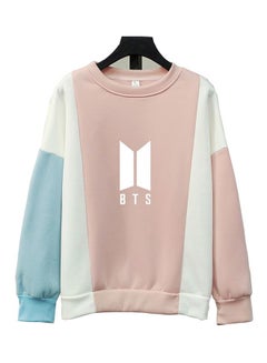 كياوكاي بلوفر بطبعة BTS ومقاس واسع وردي/أبيض/ أزرق  - Image 2