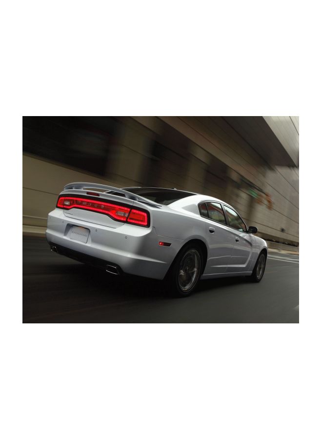 Fast Print Dodge Car Printed Self-Adhesive Wall Sticker Silver/Brown/Black 60x45cm