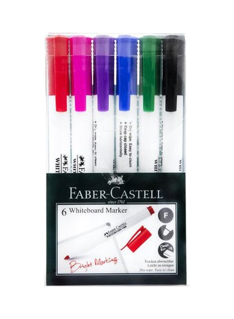 6-Piece Whiteboard Marker Set Multicolour