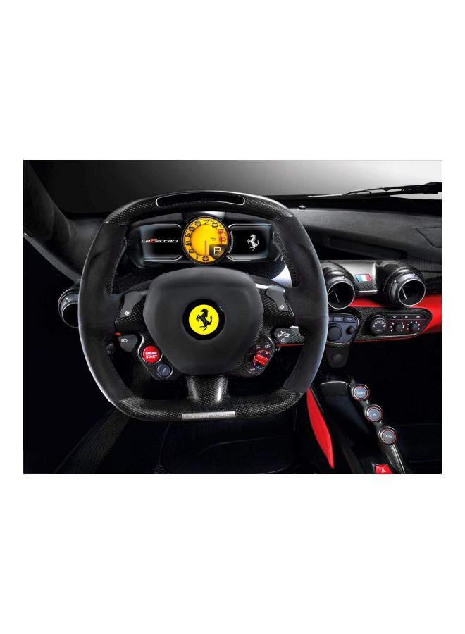 Fast Print Ferrari Printed Self-Adhesive Wall Sticker Black/Red/Yellow 60x45cm