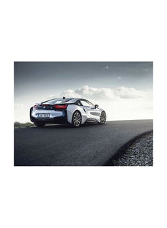 BMW I8 Printed Self-Adhesive Wall Sticker Grey/White/Silver 60x45cm
