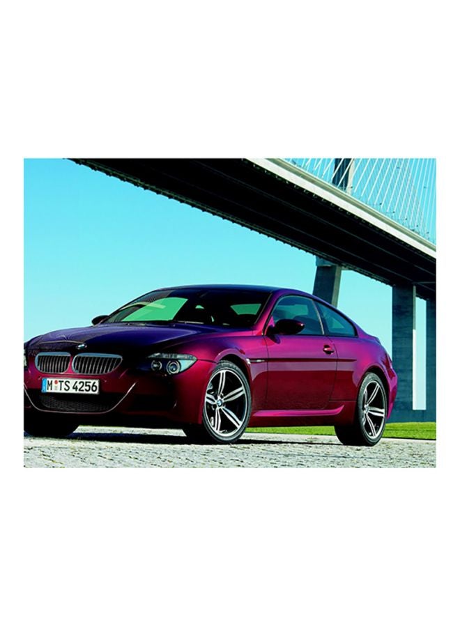 Fast Print - Bmw M6 Printed Self-Adhesive Wall Sticker Purple/Blue/Black 60x45cm - Image 1