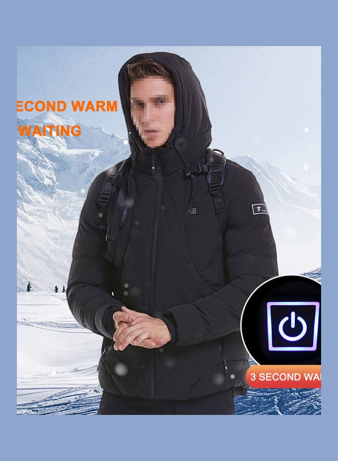 Heated Jackets Men Women Winter Warm Grey - Image 4