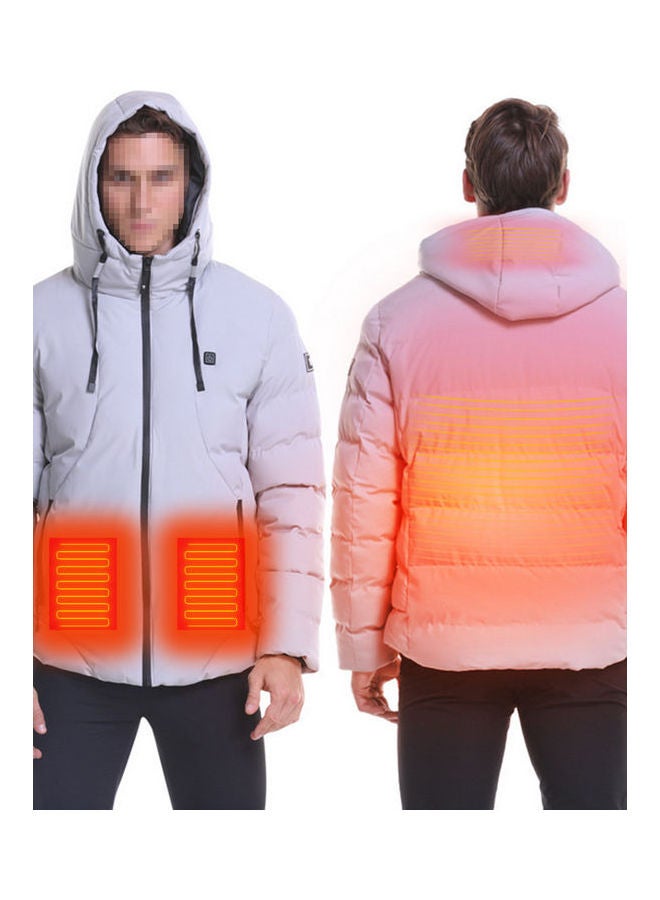 Heated Jackets Men Women Winter Warm Grey - Image 1