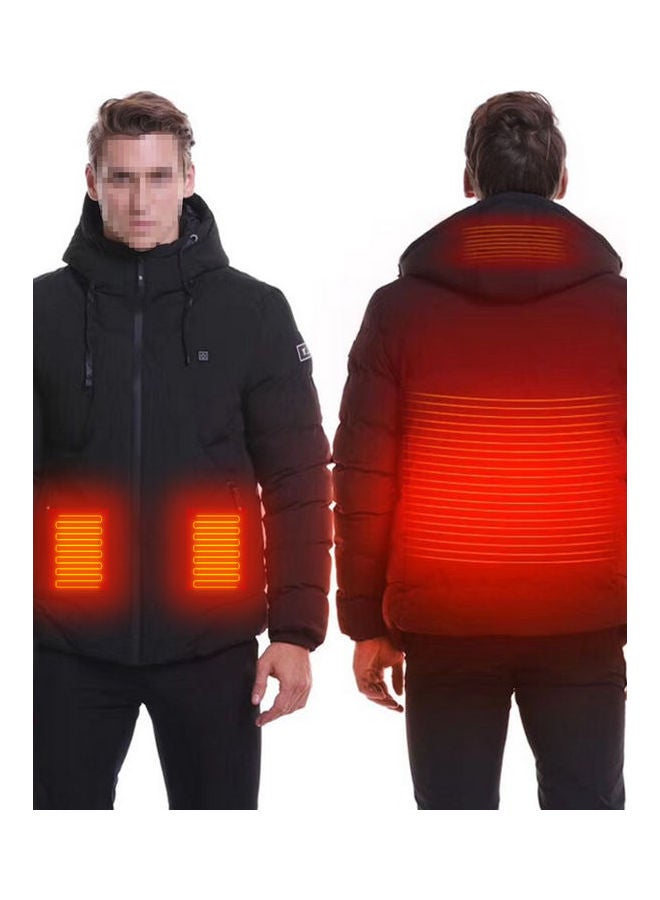 Heated Jackets Men Women Winter Warm Black  - Image 1