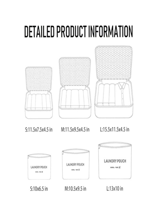 Cool Baby 6-Piece Packing Organizer Set Blue/Clear - Image 3