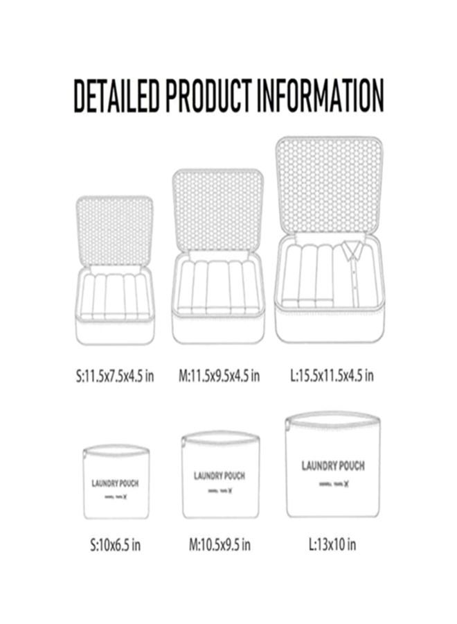 Cool Baby 6-Piece Packing Organizer Set Orange/Clear - Image 3