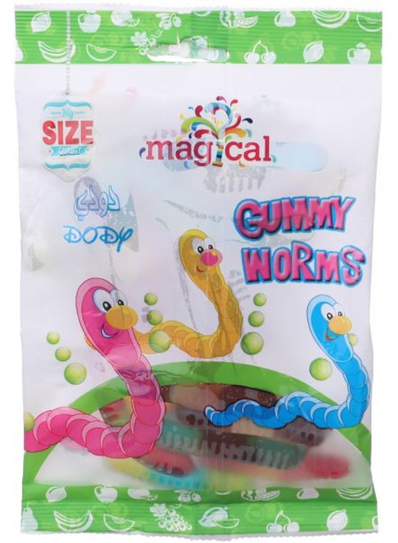 Magical - Dody Gummy Worms Jelly Pouch 80grams - Image 1