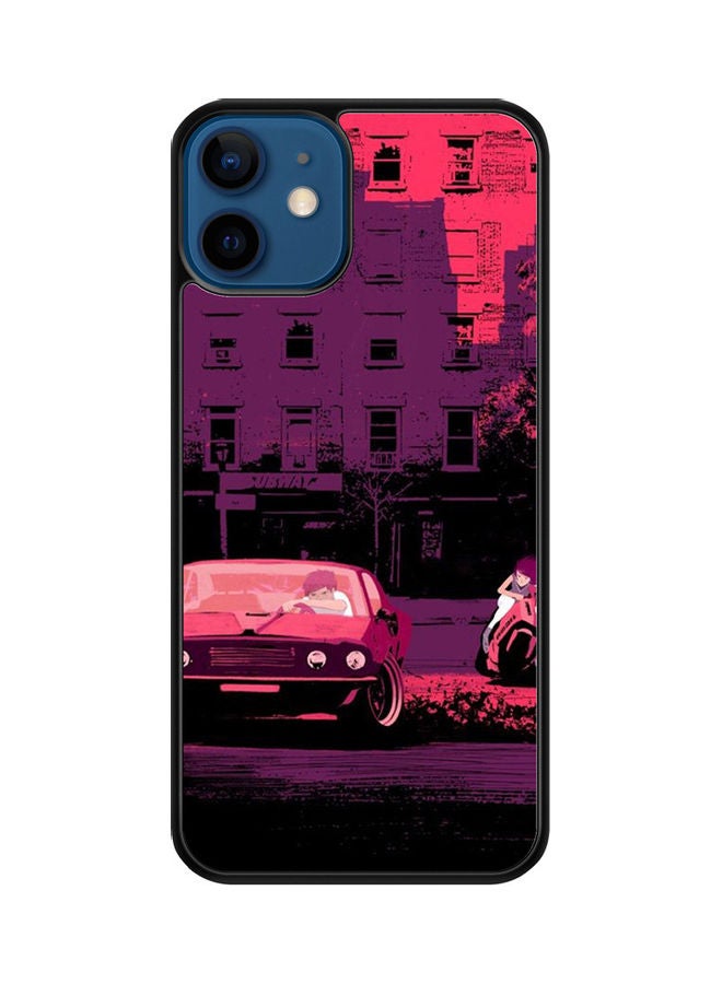 إس واي إن غطاء حماية واق لهاتف أبل آيفون 12 الأرجواني/ الوردي/ الأسود