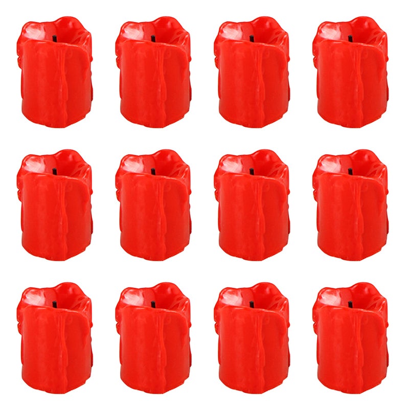 إيهوم 12 قطعة من مصابيح YK5015 بإضاءة LED على شكل شموع عديمة اللهب أحمر 17.5سم - Image 4