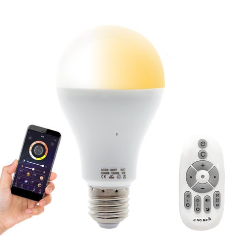 Smart Wireless Remote Control LED WiFi Colour Changing Bulb White 13.8cm