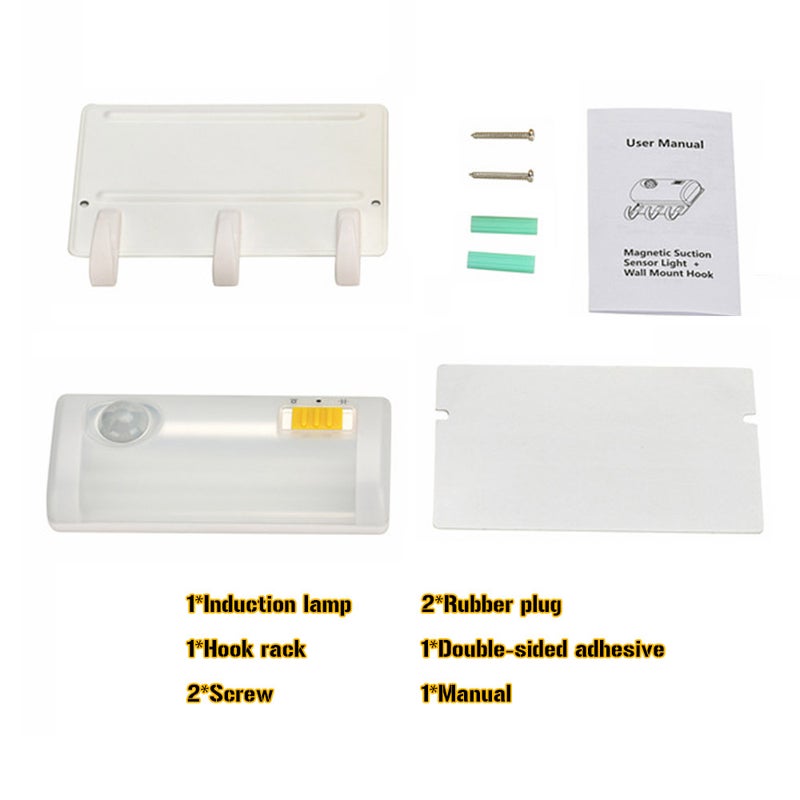 إيهوم ضوء LED لاسلكي لاستشعار الحركة بتصميم قابل للالتصاق في أي مكان أبيض 14.8سم - Image 3