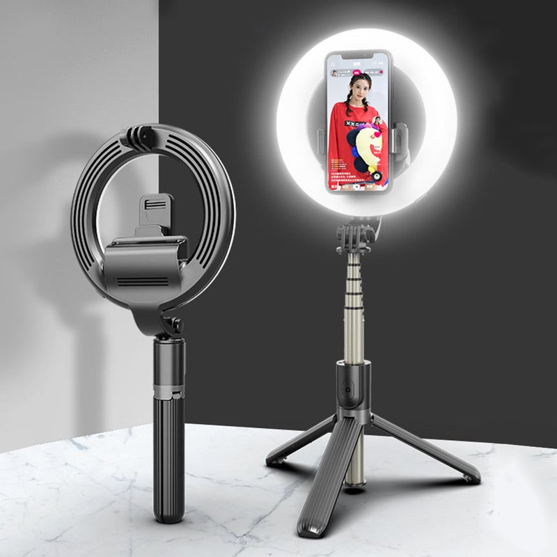 EHOME Portable Bluetooth Remote Control Ring Light With Collapsible Stand Black 19.6cm  - Image 3